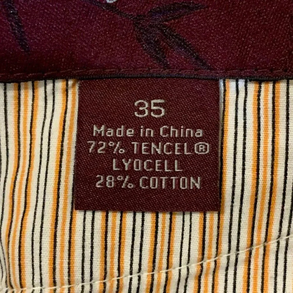 Tommy‎ Bahama Men's Classic 5 Pocket Tencel Flat Front Straight Pants Size 35x28 - Picture 8 of 12